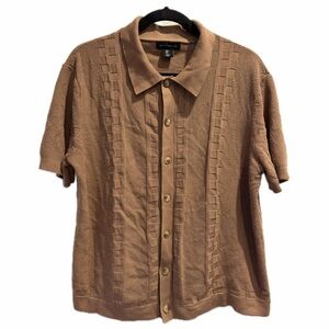 Men's Brown Casual Button Down Shirt